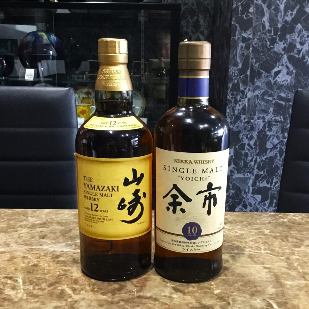 山崎12年と余市10年をお買取させていただきました。 