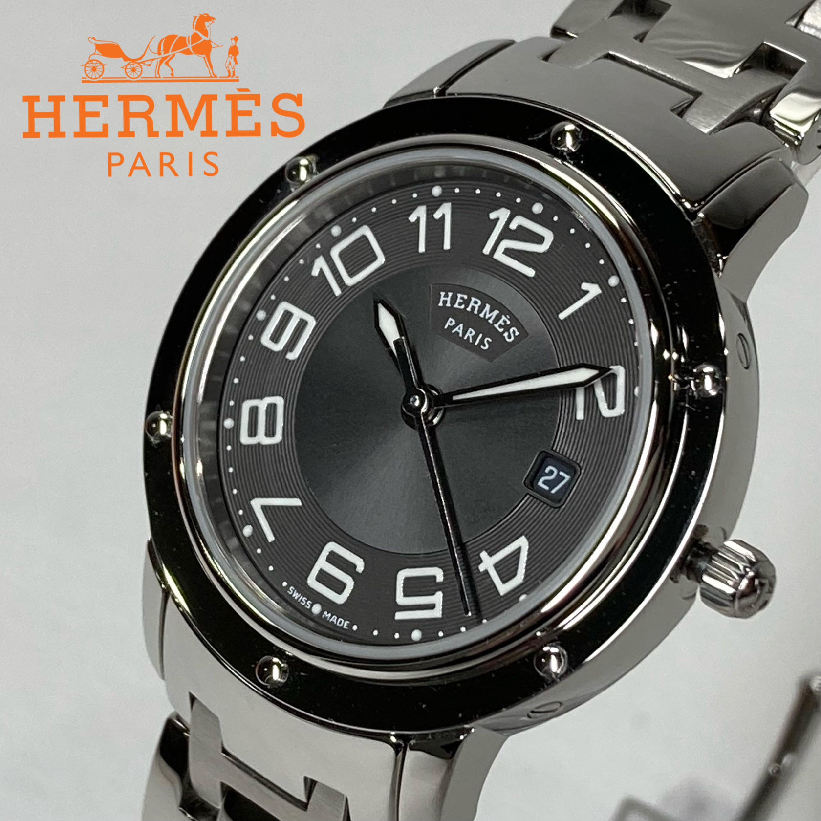【エルメス HERMES クリッパー CP1.310 クォーツ 腕時計】お買取りさせていただきました！